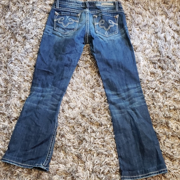 REROCK FOR EXPRESS BOOTCUT DISTRESSED JEAN SZ 2R - Picture 6 of 6